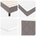 Casa si Gradina - Mobilier - Paturi si accesorii - Paturi - Pat Box Spring cu Saltea in Taupe, 100 x 200 cm, Material Textil. - Infinity.ro