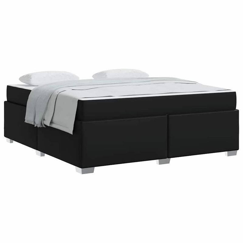 Casa si Gradina - Mobilier - Paturi si accesorii - Paturi - Cadru de pat Altele Negru 180 x 200 cm Piele artificiala - Infinity.ro