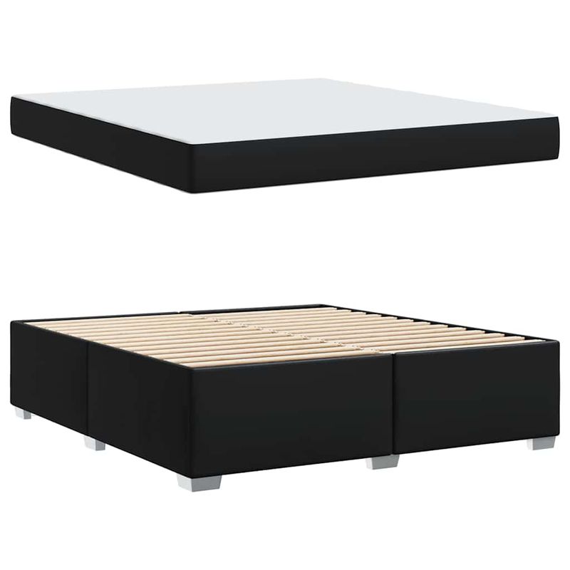 Casa si Gradina - Mobilier - Paturi si accesorii - Paturi - Cadru de pat Altele Negru 180 x 200 cm Piele artificiala - Infinity.ro