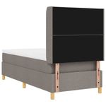 Casa si Gradina - Mobilier - Paturi si accesorii - Paturi - Pat cu arcuri cu saltea Taupe 100 x 200 cm, tesatura - Infinity.ro