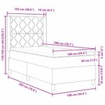 Casa si Gradina - Mobilier - Paturi si accesorii - Paturi - Pat cu arcuri cu saltea Taupe 100 x 200 cm, tesatura - Infinity.ro