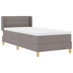 Casa si Gradina - Mobilier - Paturi si accesorii - Paturi - Pat Box Spring cu saltea in taupe, 80 x 200 cm, din material textil. - Infinity.ro