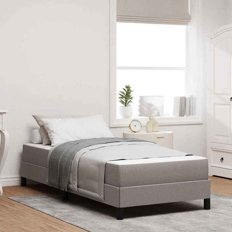 Casa si Gradina - Mobilier - Paturi si accesorii - Paturi - Pat cu arcuri Altele Gri taupe 90 x 200 cm tesatura - Infinity.ro