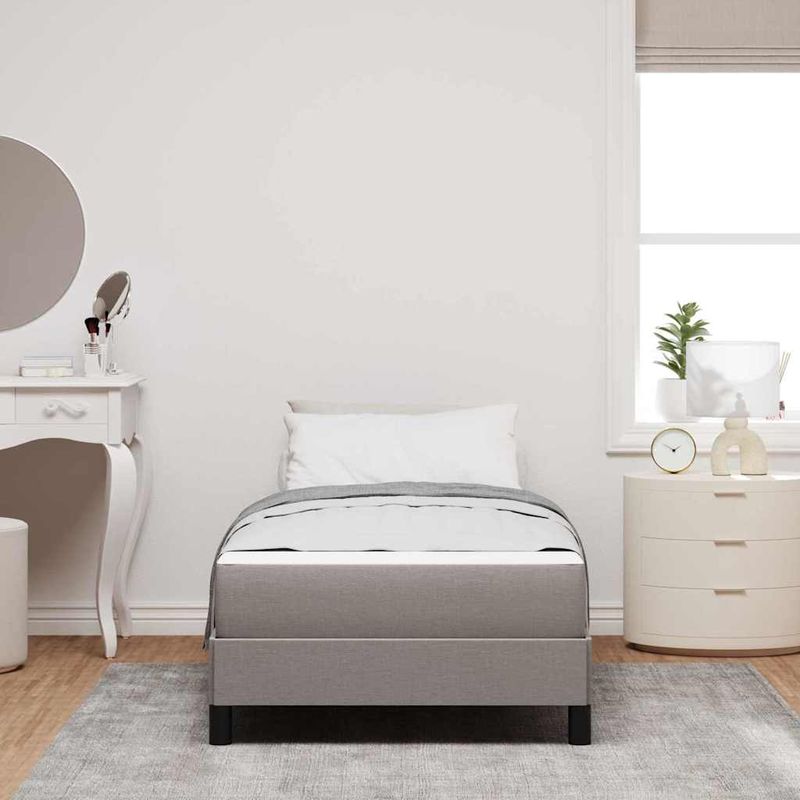 Casa si Gradina - Mobilier - Paturi si accesorii - Paturi - Pat cu arcuri Altele Gri taupe 90 x 200 cm tesatura - Infinity.ro