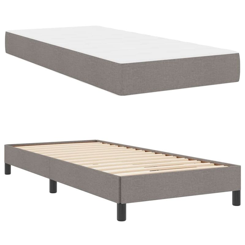 Casa si Gradina - Mobilier - Paturi si accesorii - Paturi - Pat cu arcuri Altele Gri taupe 90 x 200 cm tesatura - Infinity.ro