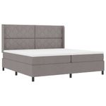 Casa si Gradina - Mobilier - Paturi si accesorii - Paturi - Pat cu saltea - Taupe, 200x200 cm, tesatura - Infinity.ro