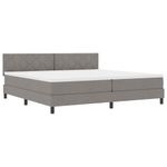 Casa si Gradina - Mobilier - Paturi si accesorii - Paturi - Pat cu arcuri cu saltea & LED taupe 200x200 cm tesatura - Infinity.ro
