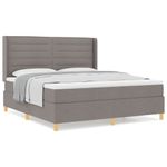 Casa si Gradina - Mobilier - Paturi si accesorii - Paturi - Pat cu arcuri si saltea taupe 180x200 cm, tesatura - Infinity.ro