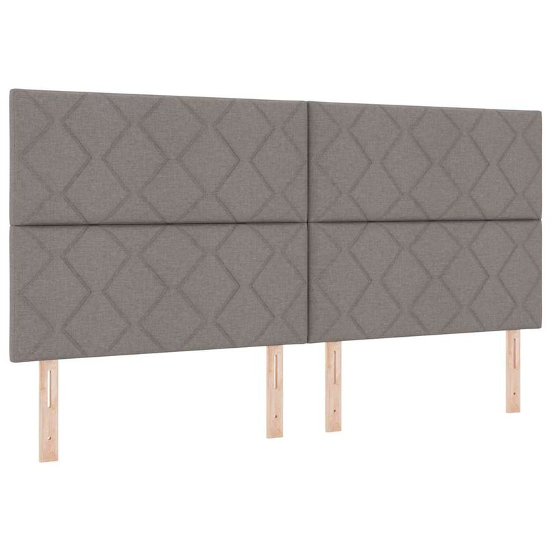 Casa si Gradina - Mobilier - Paturi si accesorii - Paturi - Pat cu saltea - Taupe, 200x200 cm, tesatura - Infinity.ro