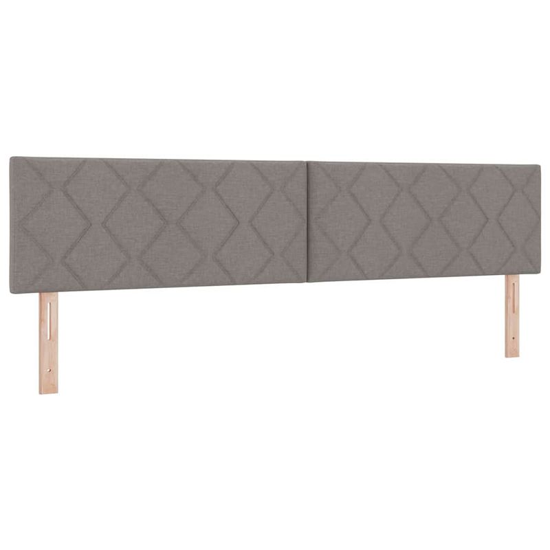Casa si Gradina - Mobilier - Paturi si accesorii - Paturi - Pat cu arcuri cu saltea & LED taupe 200x200 cm tesatura - Infinity.ro