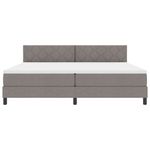 Casa si Gradina - Mobilier - Paturi si accesorii - Paturi - Pat cu arcuri cu saltea & LED taupe 200x200 cm tesatura - Infinity.ro