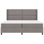 Casa si Gradina - Mobilier - Paturi si accesorii - Paturi - Pat cu saltea - Taupe, 200x200 cm, tesatura - Infinity.ro