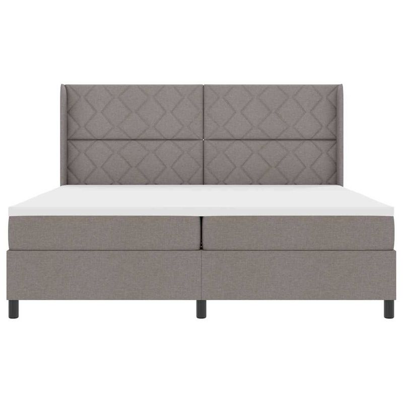 Casa si Gradina - Mobilier - Paturi si accesorii - Paturi - Pat cu saltea - Taupe, 200x200 cm, tesatura - Infinity.ro
