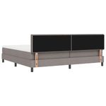 Casa si Gradina - Mobilier - Paturi si accesorii - Paturi - Pat cu arcuri cu saltea & LED taupe 200x200 cm tesatura - Infinity.ro