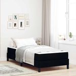 Casa si Gradina - Mobilier - Paturi si accesorii - Paturi - Pat cu arcuri Altele Negru 90 x 200 cm tesatura - Infinity.ro