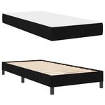 Casa si Gradina - Mobilier - Paturi si accesorii - Paturi - Pat cu arcuri Altele Negru 90 x 200 cm tesatura - Infinity.ro