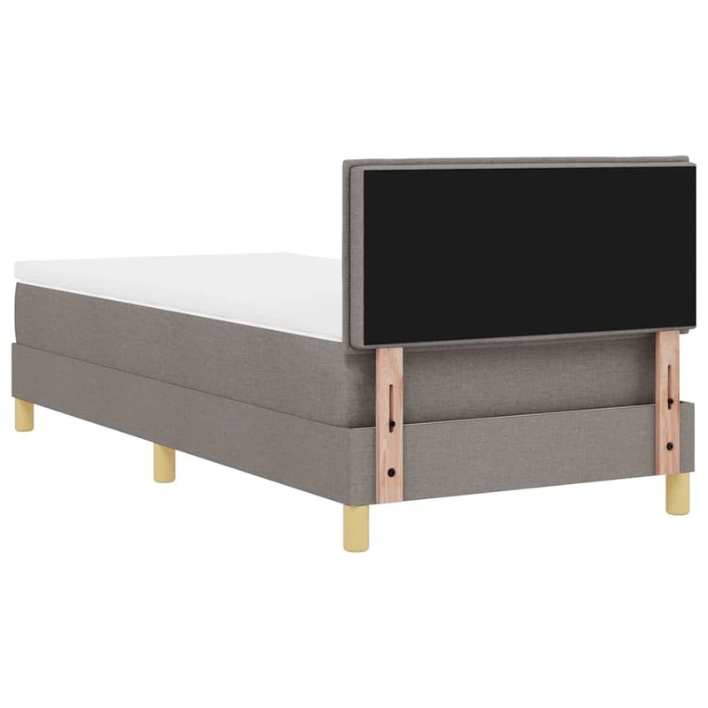Casa si Gradina - Mobilier - Paturi si accesorii - Paturi - Pat cu arc cu saltea & LED taupe 100x200 cm tesatura - Infinity.ro