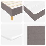 Casa si Gradina - Mobilier - Paturi si accesorii - Paturi - Pat cu arc cu saltea & LED taupe 100x200 cm tesatura - Infinity.ro