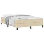 Casa si Gradina - Mobilier - Paturi si accesorii - Paturi - Pat cu arcuri Altele Crem 140 x 190 cm tesatura - Infinity.ro
