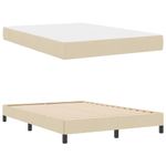 Casa si Gradina - Mobilier - Paturi si accesorii - Paturi - Pat cu arcuri Altele Crem 140 x 190 cm tesatura - Infinity.ro