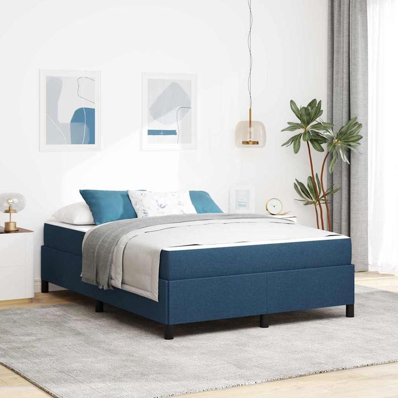 Casa si Gradina - Mobilier - Paturi si accesorii - Paturi - Pat cu arcuri Gri deschis, Negru 140 x 190 cm - Infinity.ro