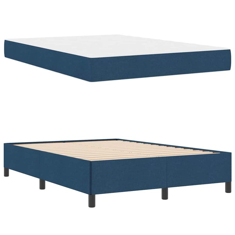 Casa si Gradina - Mobilier - Paturi si accesorii - Paturi - Pat cu arcuri Gri deschis, Negru 140 x 190 cm - Infinity.ro