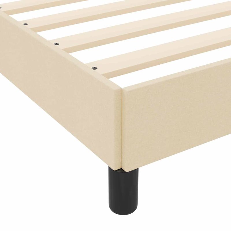 Casa si Gradina - Mobilier - Paturi si accesorii - Paturi - Pat cu arcuri Altele Crem 140 x 190 cm tesatura - Infinity.ro