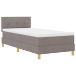 Casa si Gradina - Mobilier - Paturi si accesorii - Paturi - Pat cu Arcuri & Saltea LED Taupe 100x200 cm Tesatura - Infinity.ro