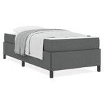 Casa si Gradina - Mobilier - Paturi si accesorii - Paturi - Pat cu arcuri Gri inchis, Negru 100 x 200 cm - Infinity.ro