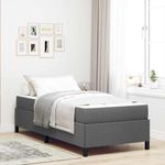 Casa si Gradina - Mobilier - Paturi si accesorii - Paturi - Pat cu arcuri Gri inchis, Negru 100 x 200 cm - Infinity.ro