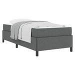 Casa si Gradina - Mobilier - Paturi si accesorii - Paturi - Pat cu arcuri Gri inchis, Negru 100 x 200 cm - Infinity.ro