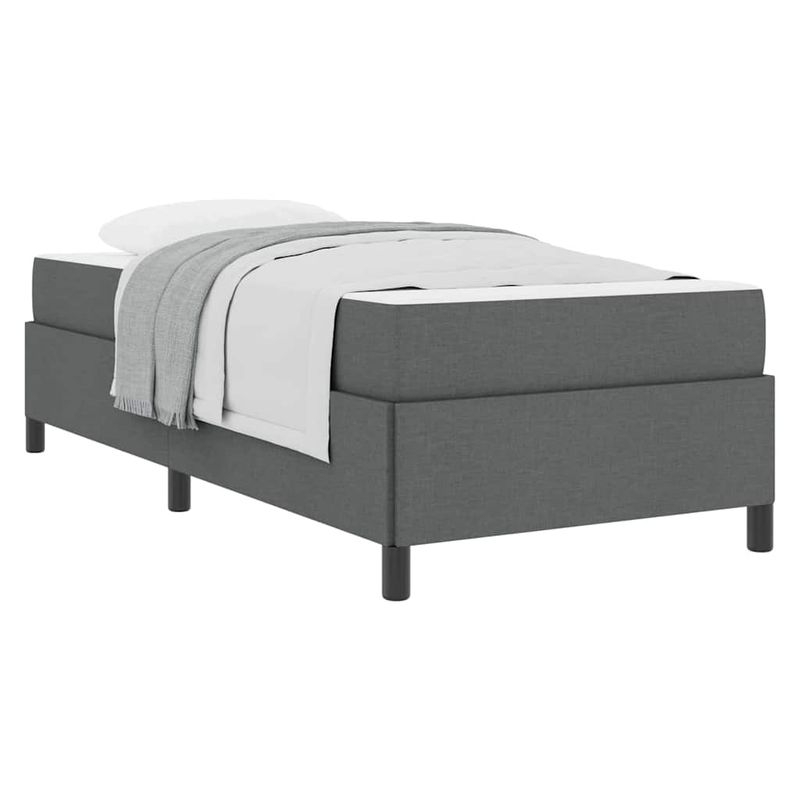 Casa si Gradina - Mobilier - Paturi si accesorii - Paturi - Pat cu arcuri Gri inchis, Negru 100 x 200 cm - Infinity.ro
