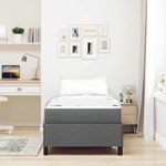 Casa si Gradina - Mobilier - Paturi si accesorii - Paturi - Pat cu arcuri Gri inchis, Negru 100 x 200 cm - Infinity.ro