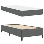 Casa si Gradina - Mobilier - Paturi si accesorii - Paturi - Pat cu arcuri Gri inchis, Negru 100 x 200 cm - Infinity.ro
