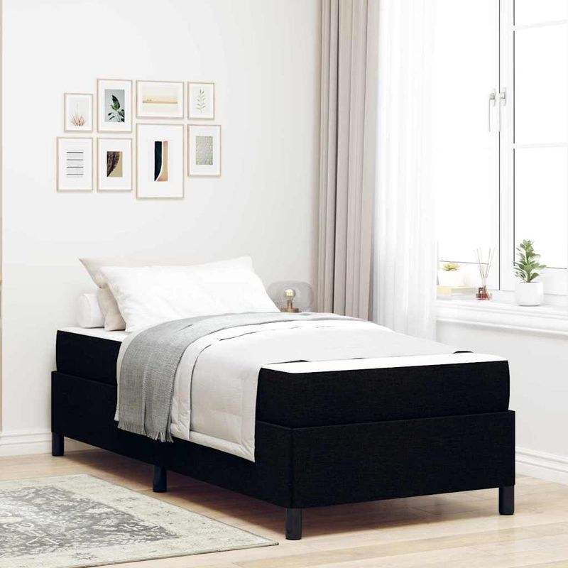 Casa si Gradina - Mobilier - Paturi si accesorii - Paturi - Pat cu arcuri Negru, Negru 100 x 200 cm - Infinity.ro
