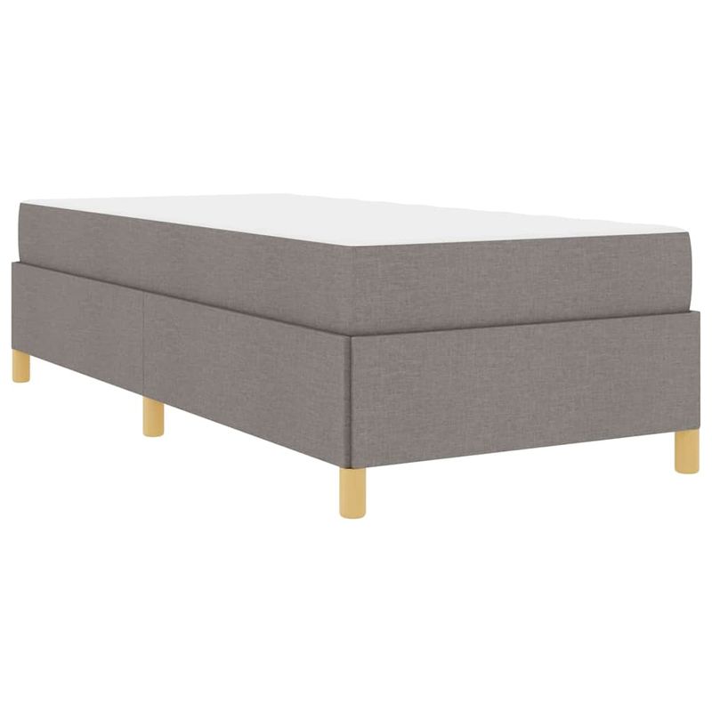 Casa si Gradina - Mobilier - Paturi si accesorii - Paturi - Pat cu arcuri Altele Taupe si alb 90 x 190 cm tesatura - Infinity.ro