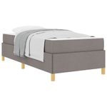 Casa si Gradina - Mobilier - Paturi si accesorii - Paturi - Pat cu arcuri Altele Taupe si alb 90 x 190 cm tesatura - Infinity.ro