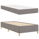 Casa si Gradina - Mobilier - Paturi si accesorii - Paturi - Pat cu arcuri Altele Taupe si alb 90 x 190 cm tesatura - Infinity.ro