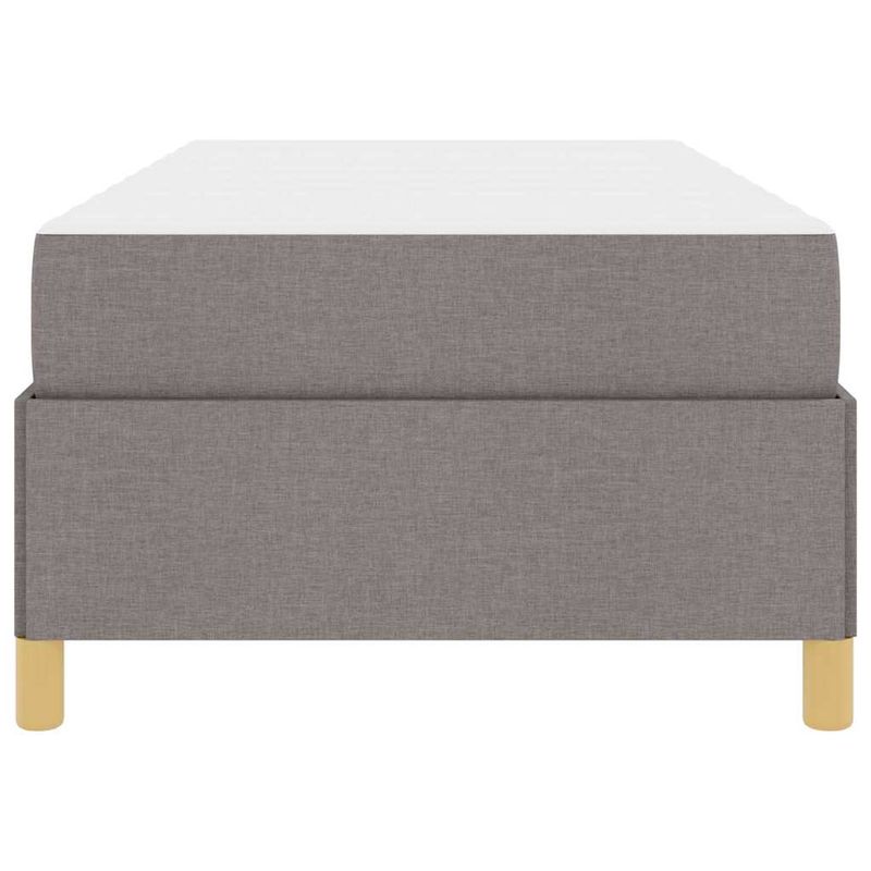 Casa si Gradina - Mobilier - Paturi si accesorii - Paturi - Pat cu arcuri Altele Taupe si alb 90 x 190 cm tesatura - Infinity.ro