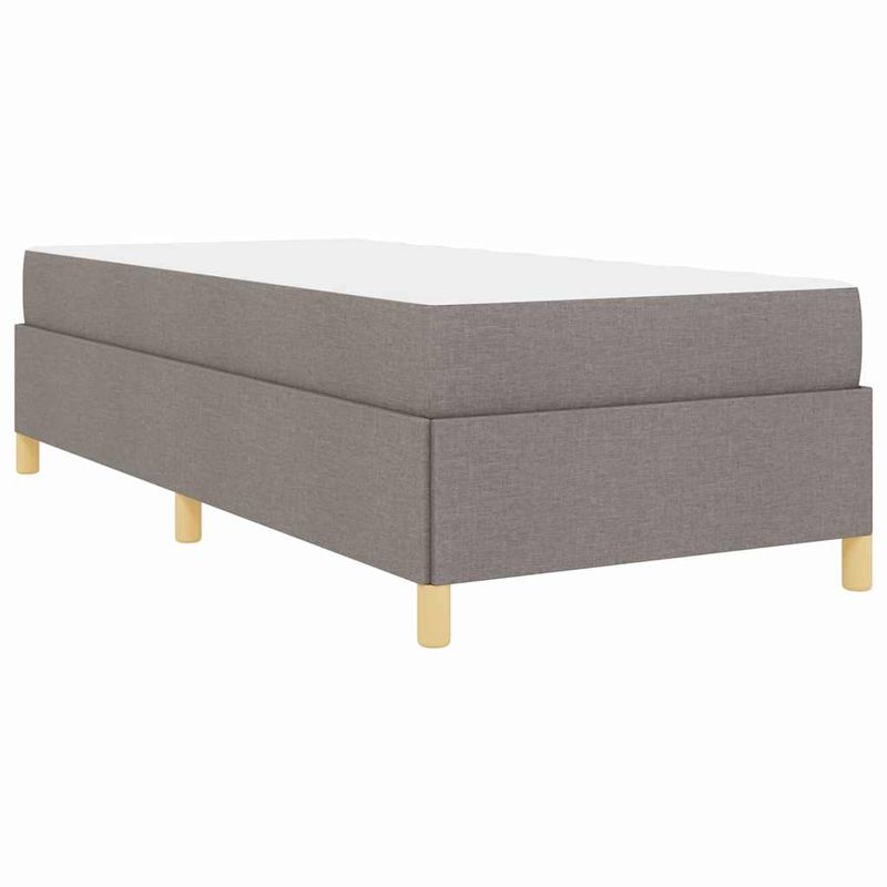 Casa si Gradina - Mobilier - Paturi si accesorii - Paturi - Pat cu arcuri Altele Taupe si alb 90 x 190 cm tesatura - Infinity.ro