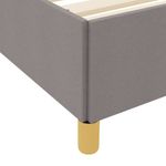 Casa si Gradina - Mobilier - Paturi si accesorii - Paturi - Pat cu arcuri Altele Taupe si alb 90 x 190 cm tesatura - Infinity.ro