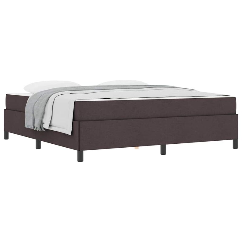 Casa si Gradina - Mobilier - Paturi si accesorii - Paturi - Pat cu arcuri Maro 180 x 200 cm Tesatura, Lemn Ingineresc - Infinity.ro