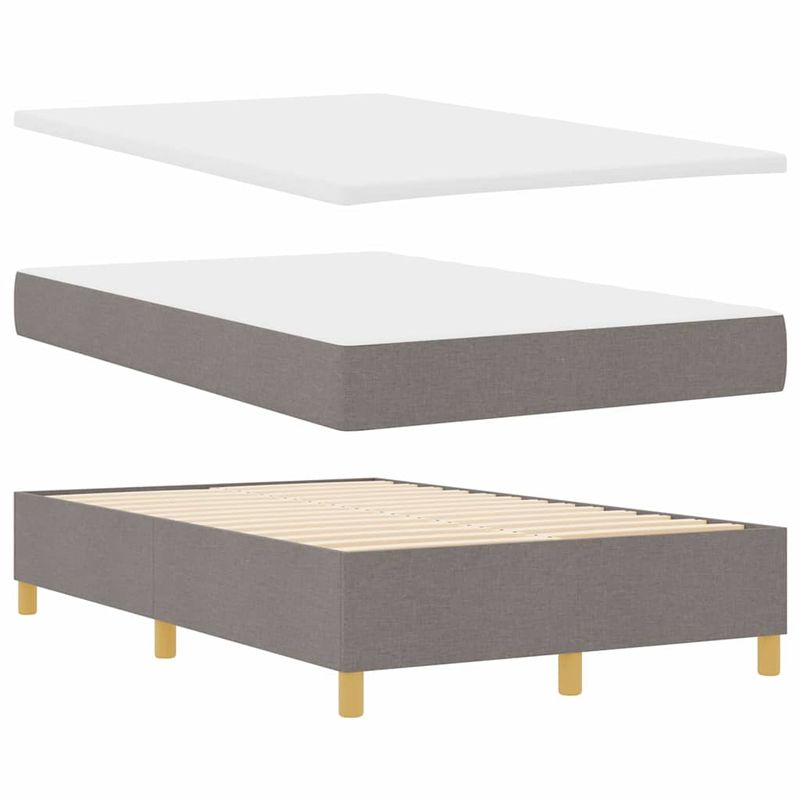Casa si Gradina - Mobilier - Paturi si accesorii - Paturi - Pat cu suport de arcuri cu saltea si LED taupe 120x190 cm tesatura - Infinity.ro