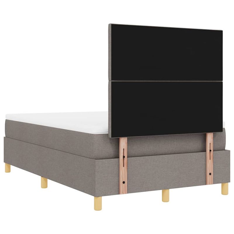Casa si Gradina - Mobilier - Paturi si accesorii - Paturi - Pat cu suport de arcuri cu saltea si LED taupe 120x190 cm tesatura - Infinity.ro