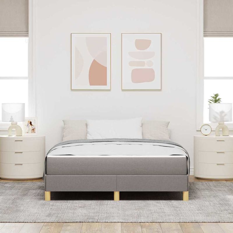 Casa si Gradina - Mobilier - Paturi si accesorii - Paturi - Pat cu arcuri Taupe, Maro 160 x 200 cm - Infinity.ro