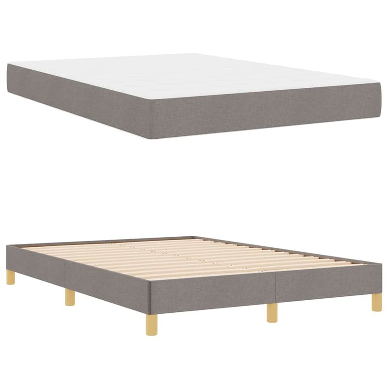 Casa si Gradina - Mobilier - Paturi si accesorii - Paturi - Pat cu arcuri Taupe, Maro 160 x 200 cm - Infinity.ro