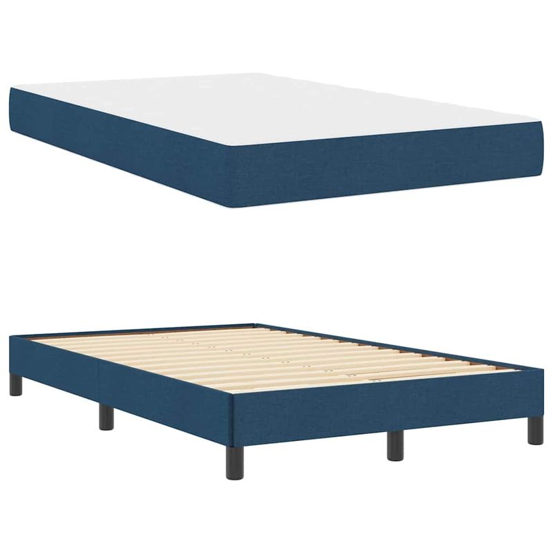 Casa si Gradina - Mobilier - Paturi si accesorii - Paturi - Pat cu arcuri Altele albastru 120 x 200 cm tesatura - Infinity.ro