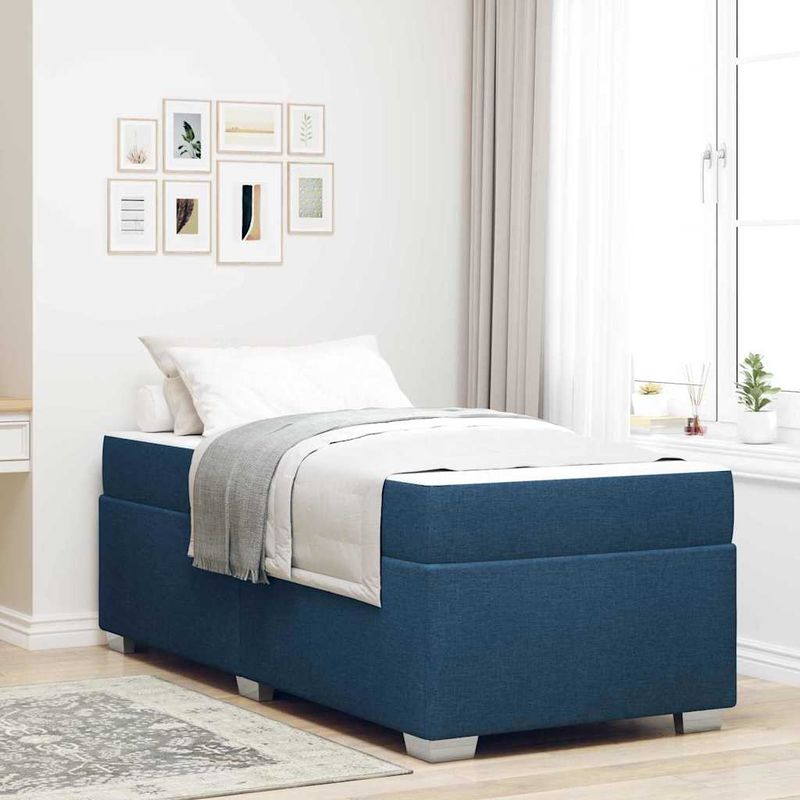 Casa si Gradina - Mobilier - Paturi si accesorii - Paturi - Cadru de pat Altele albastru 100 x 200 cm tesatura - Infinity.ro