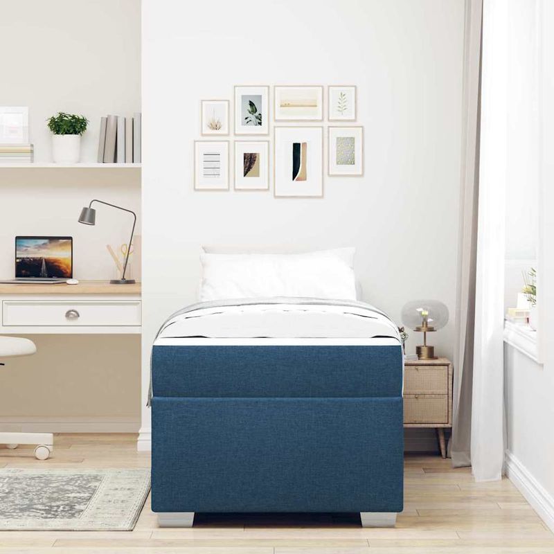 Casa si Gradina - Mobilier - Paturi si accesorii - Paturi - Cadru de pat Altele albastru 100 x 200 cm tesatura - Infinity.ro