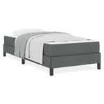 Casa si Gradina - Mobilier - Paturi si accesorii - Paturi - Pat cu arcuri Altele Gri inchis 90 x 190 cm tesatura - Infinity.ro